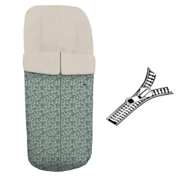 Saco para silla modelo Gemelar con cremallera Alba verde pelo crudo