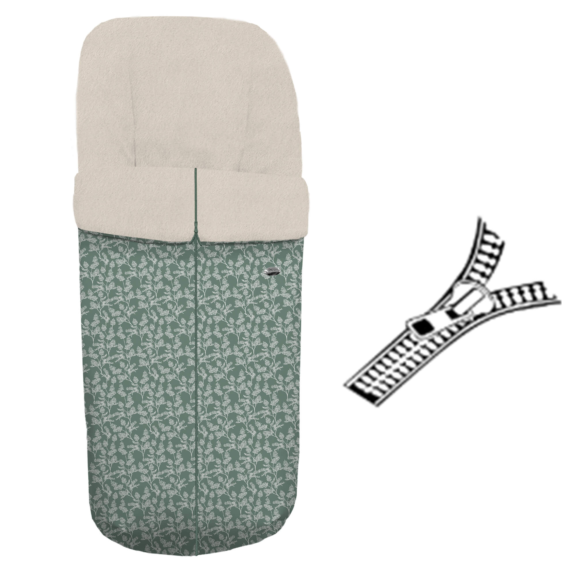 Saco para silla modelo Gemelar con cremallera Alba verde pelo crudo