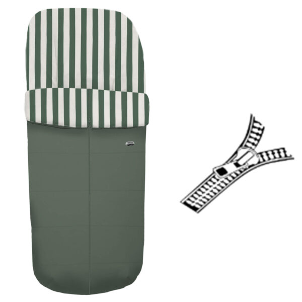 Saco para silla modelo Gemelar con cremallera Rayas verde polipiel verde pelo estampado