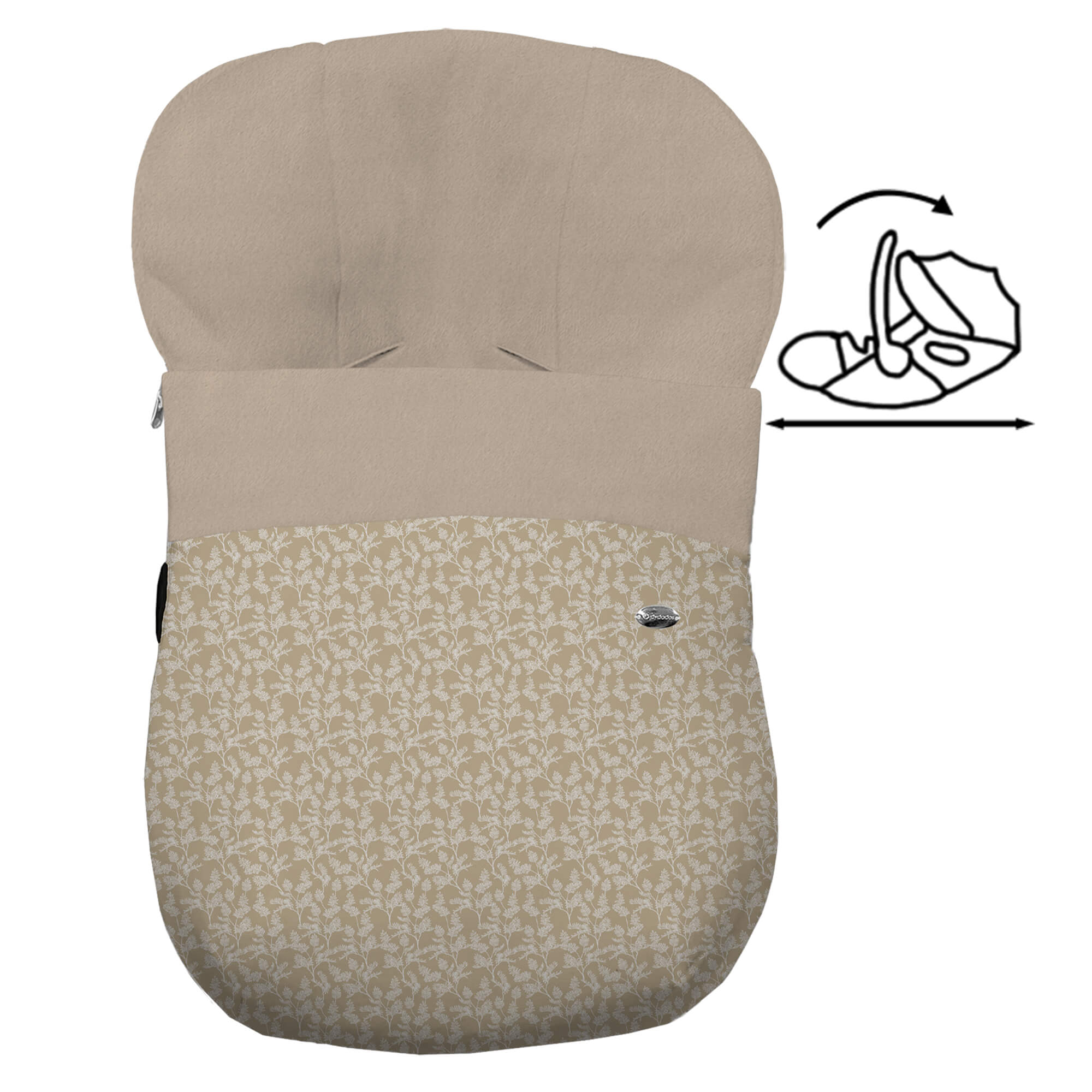 Saco para Grupo Cero Modular Alba tostado pelo marfil