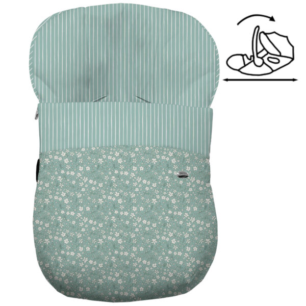 Saco para Grupo Cero Modular Iris Invierno verde villela estampada