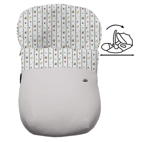 Saco para Grupo Cero Modular Miguel polipiel gris villela estampada