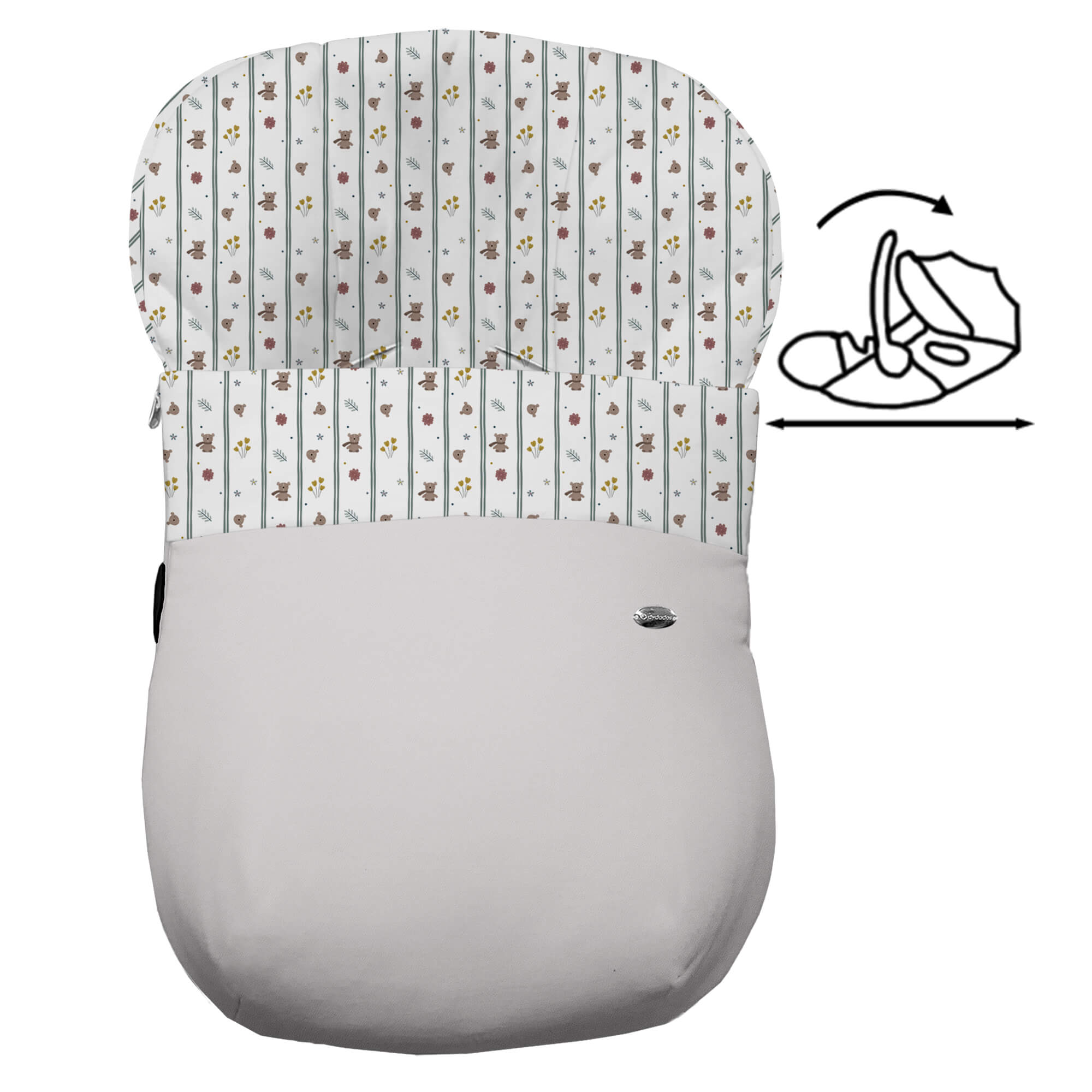 Saco para Grupo Cero Modular Miguel polipiel gris villela estampada