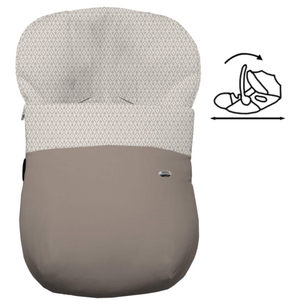 Saco para Grupo Cero Modular Nepal Invierno marron villela estampada