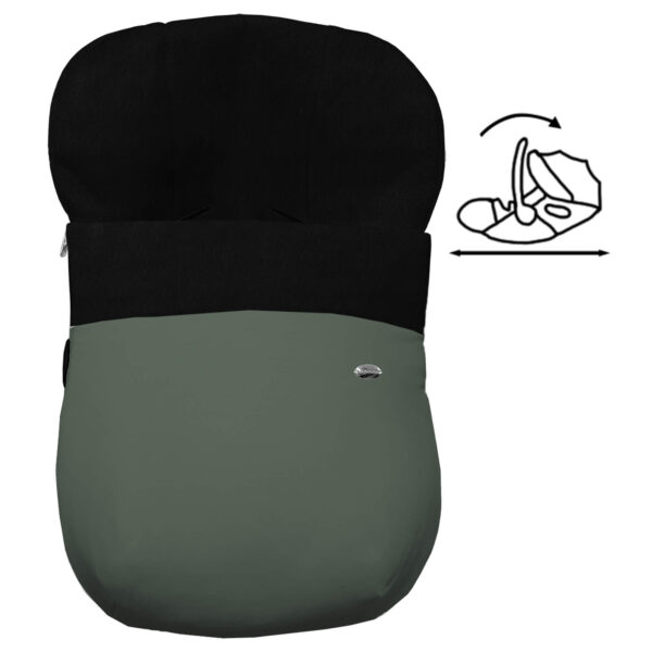 Saco para grupo cero modular polipiel verde pelo negro