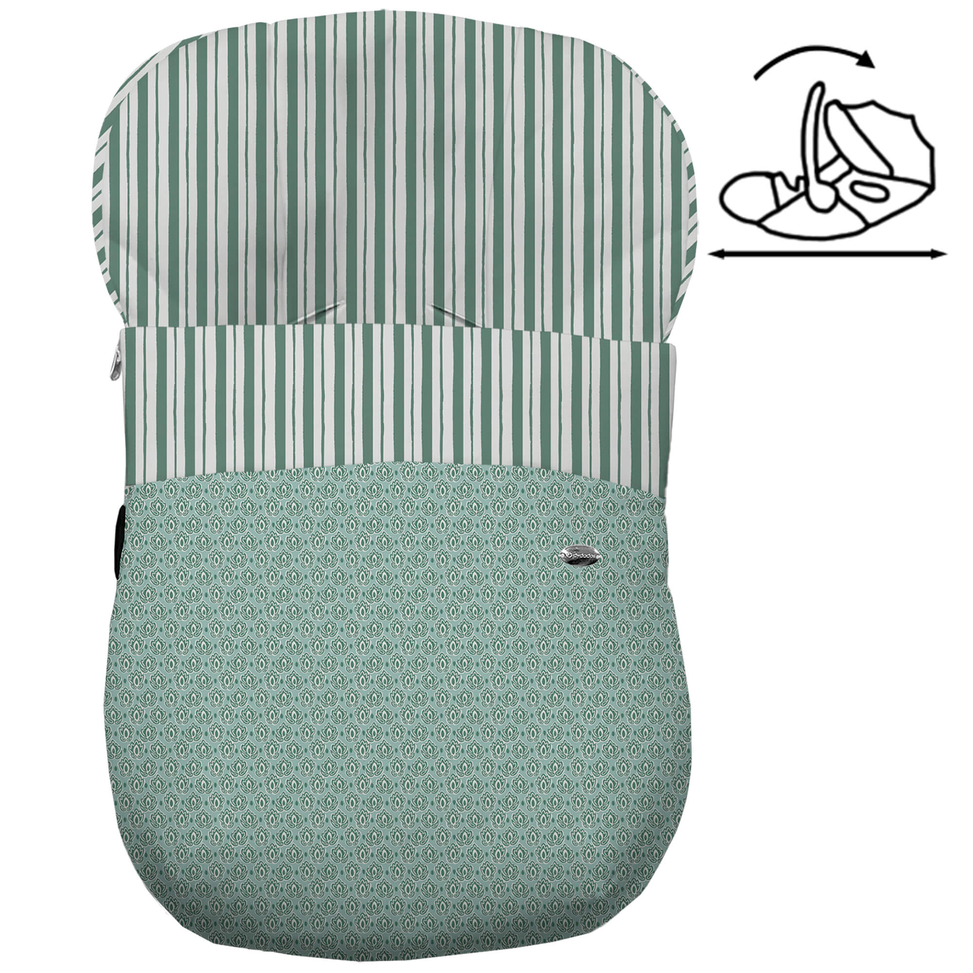 Saco para Grupo Cero Modular Porvenza Invierno verde villela estampada