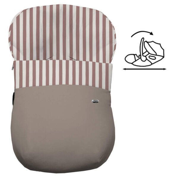 Saco para Grupo Cero Modular Rayas maquillaje polipiel visón villela estampada