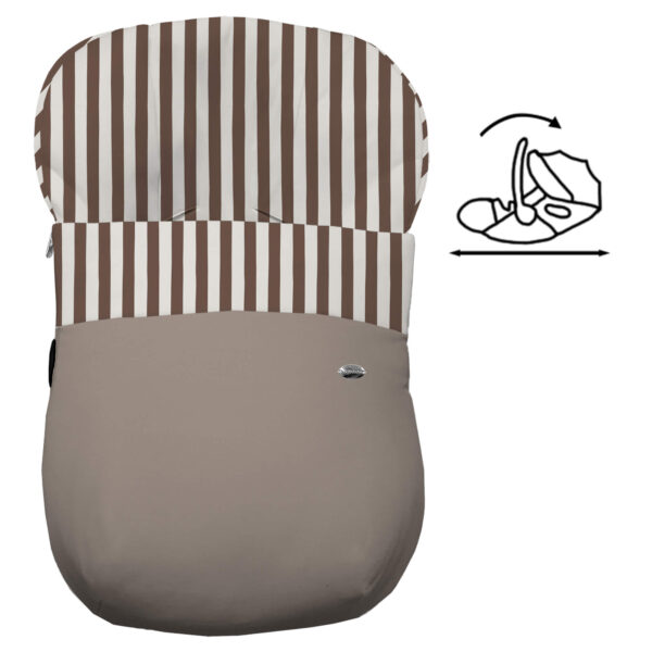 Saco para Grupo Cero Modular Rayas marron polipiel visón villela estampada