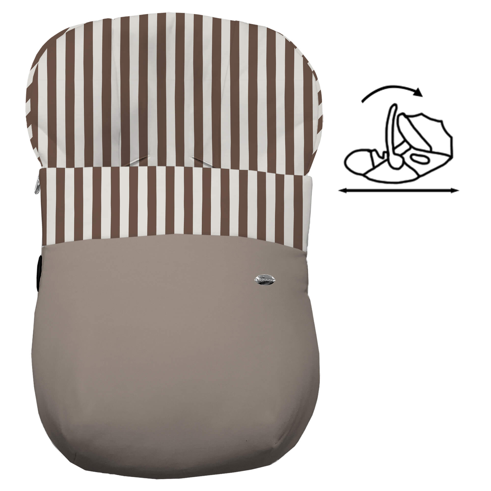 Saco para Grupo Cero Modular Rayas marron polipiel visón villela estampada