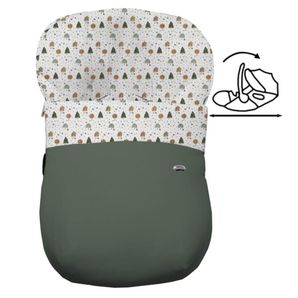 Saco para Grupo Cero Modular Sicilia polipiel verde villela estampada