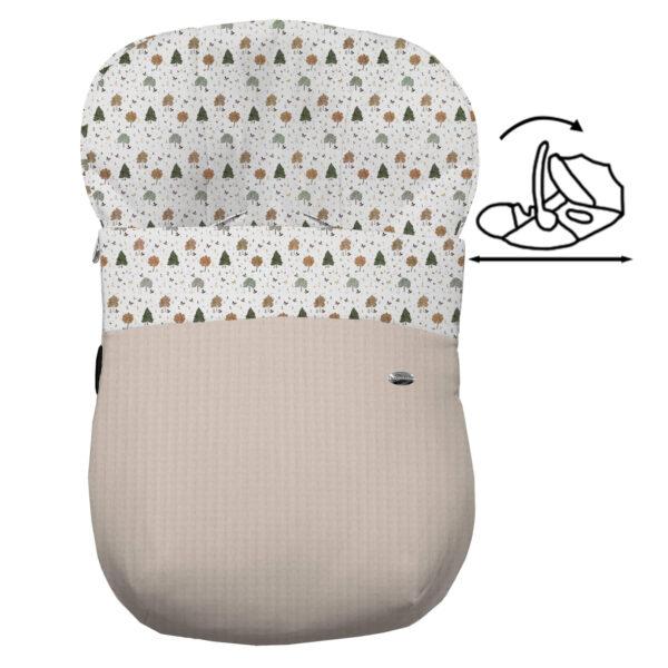 Saco para Grupo Cero Modular Sicilia roma tostado villela estampada