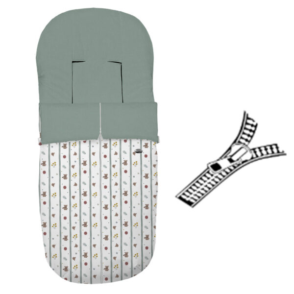Saco para silla modelo Recto con cremallera polipiel estampada Joel villela verde