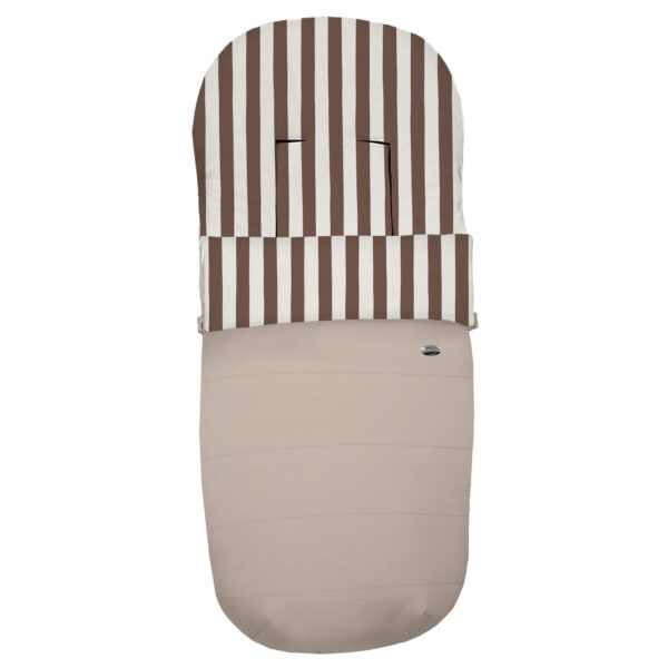 Saco para silla modelo Recto Rayas marron polipiel tostado pelo estampado