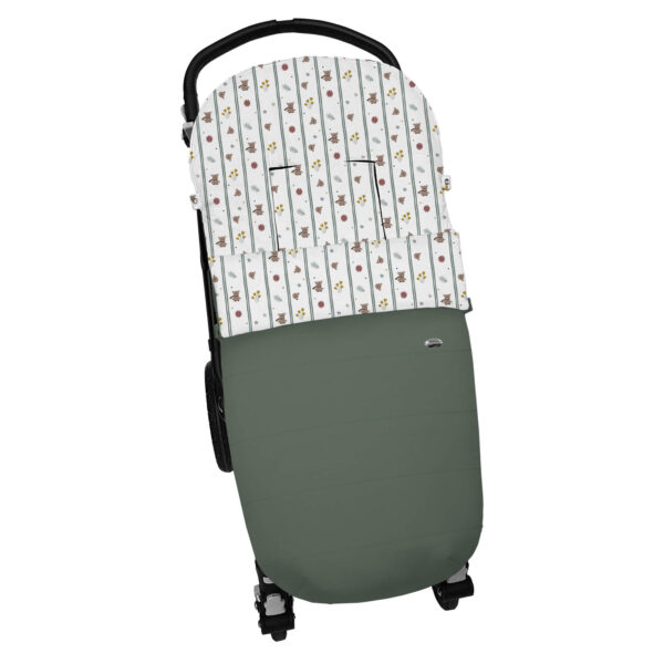 Saco para silla modelo Universal Miguel polipiel verde pelo estampado