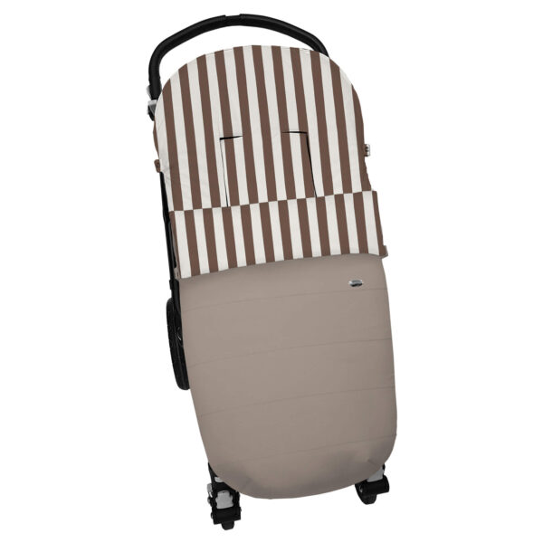 Saco para silla modelo Universal Rayas marron polipiel visón pelo estampado